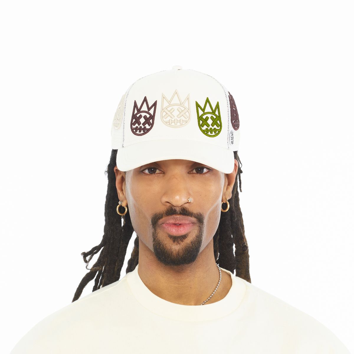 CULT OF INDIVIDUALITY hat MESH BACK TRUCKER CURVED VISOR " MULTI LOGO" (626BC-CH50A)