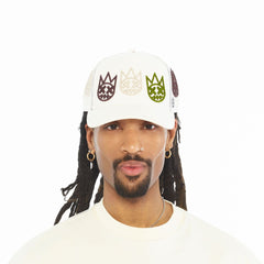 CULT OF INDIVIDUALITY hat MESH BACK TRUCKER CURVED VISOR " MULTI LOGO" (626BC-CH50A)