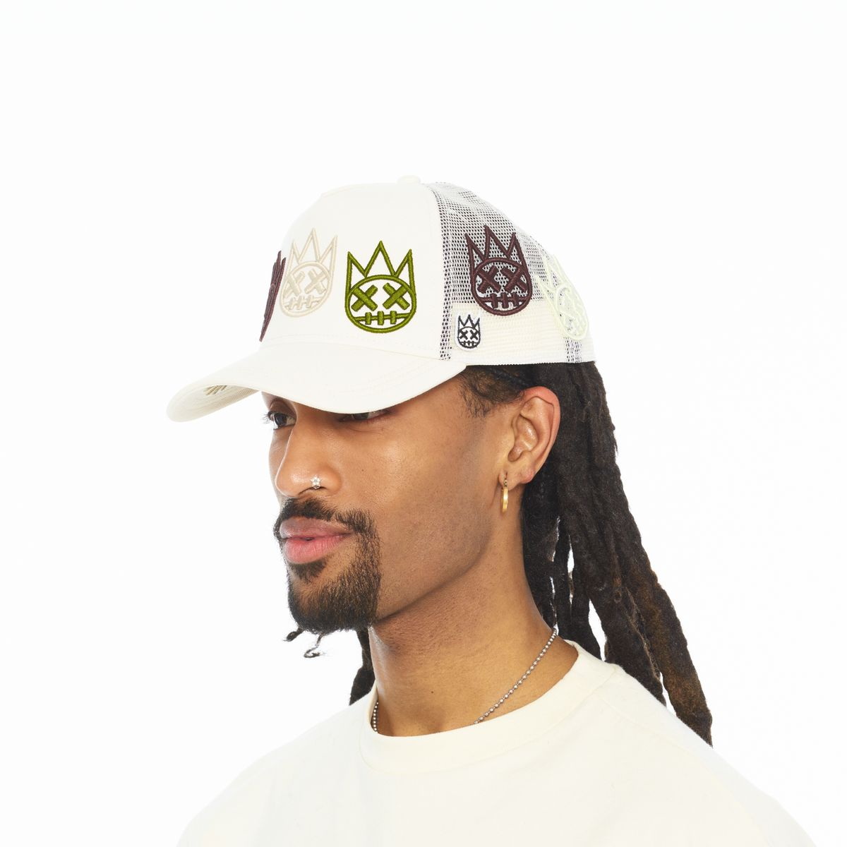 CULT OF INDIVIDUALITY hat MESH BACK TRUCKER CURVED VISOR " MULTI LOGO" (626BC-CH50A)