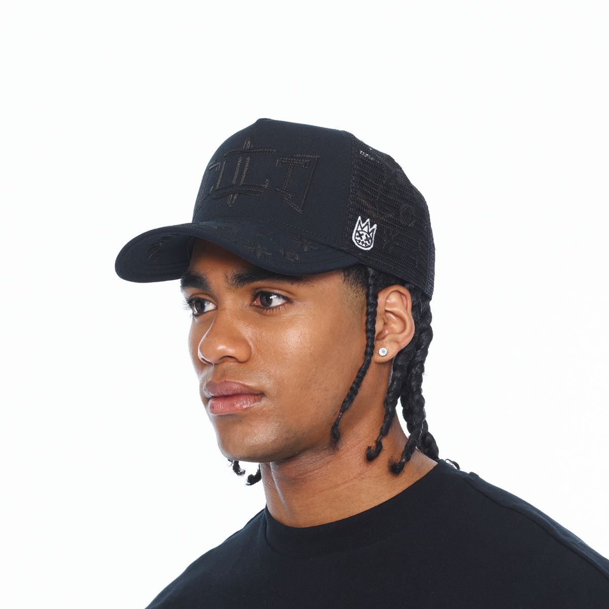 CULT OF INDIVIDUALITY HAT MESH BACK TRUCKER CURVED VISOR " ROPE LOGO"