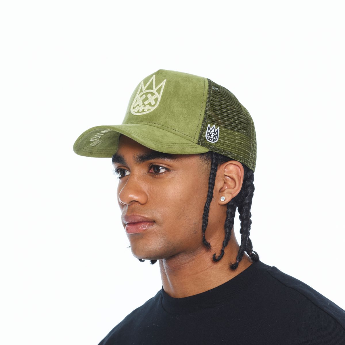 CULT OF INDIVIDUALITY HAT LOGO MESH BACK TRUCKER CURVED VISOR