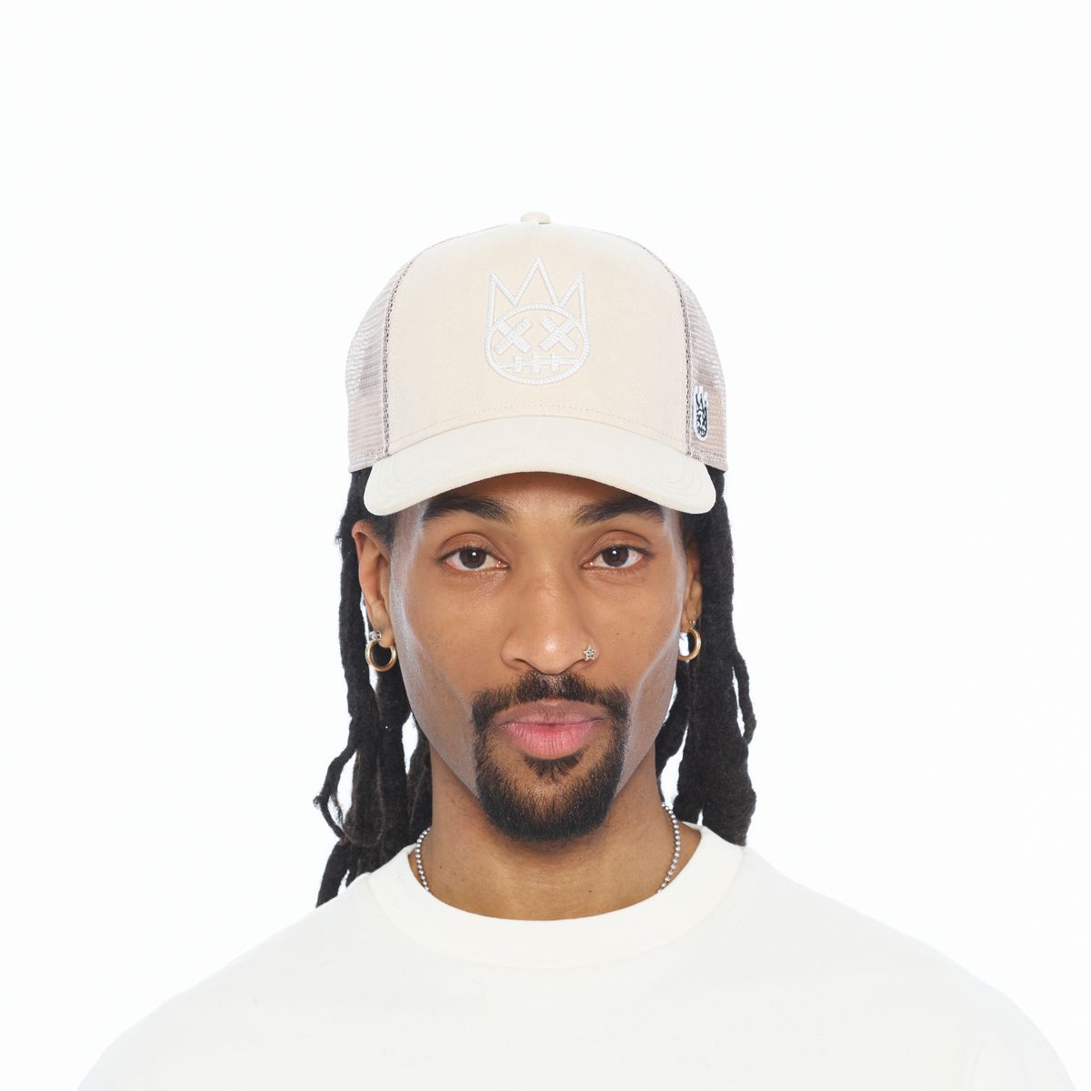 CULT OF INDIVIDUALITY HAT LOGO MESH BACK TRUCKER CURVED VISOR