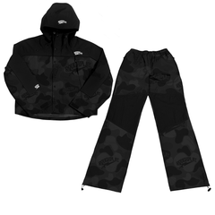 ROUGH PLAY SET (Water resistance camo tracksuit (BLACK))