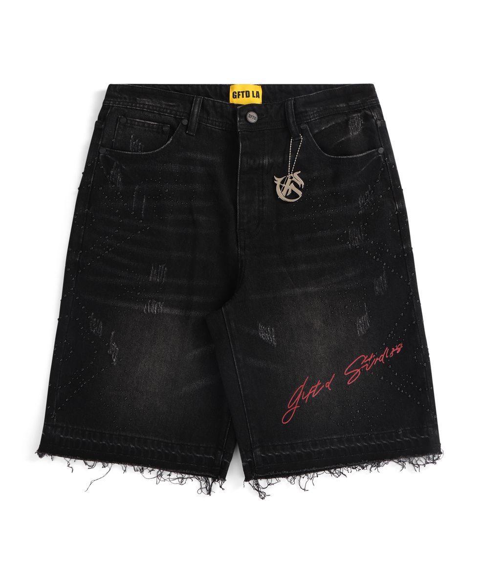 GFTD LA Vices A Paris Blk Shorts pants