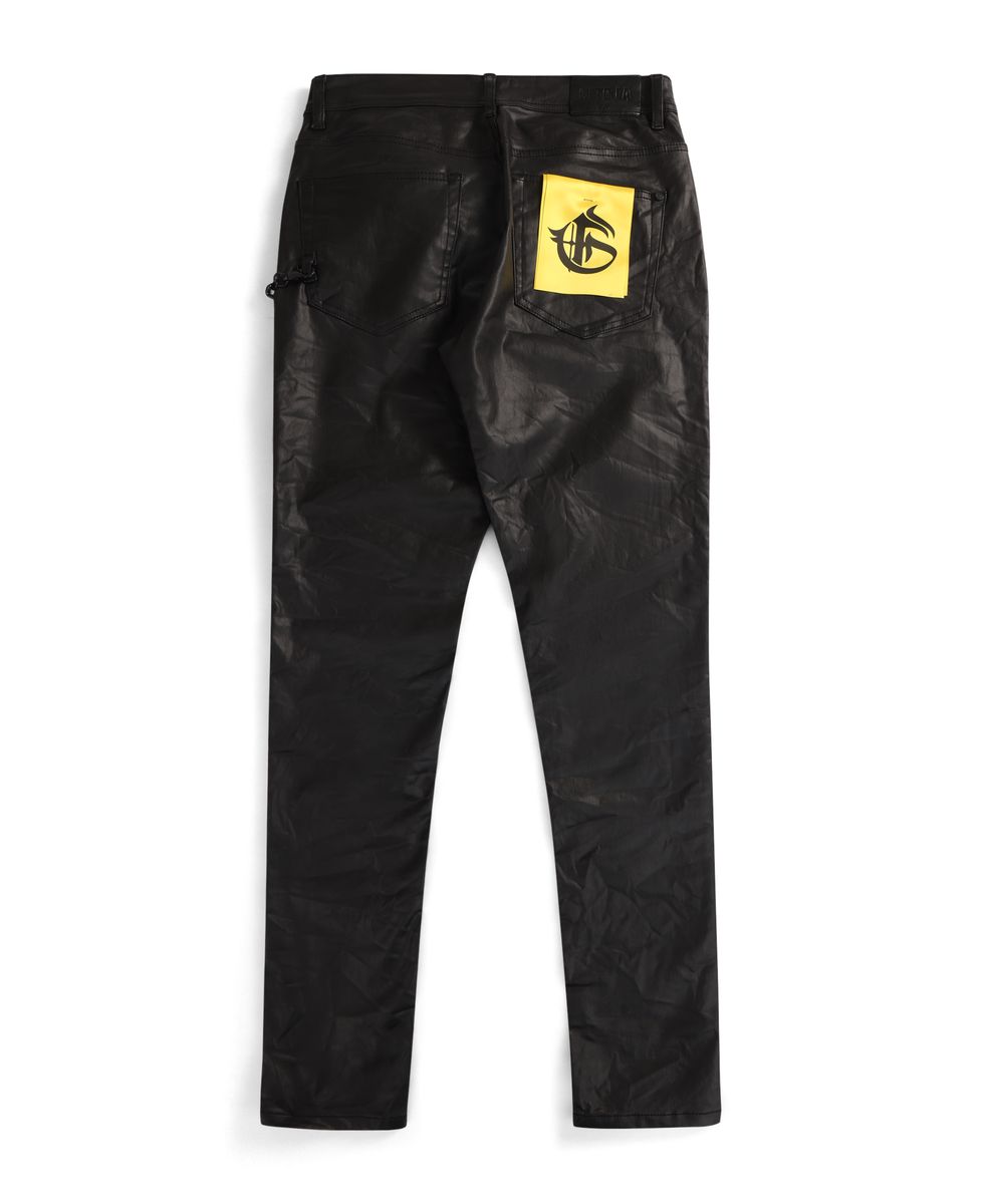 GFTD LA Vanta PANTALON EN CUIR Denim noir