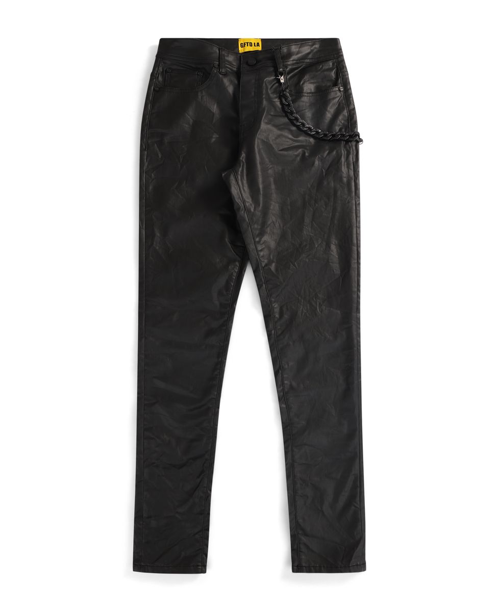 GFTD LA Vanta PANTALON EN CUIR Denim noir