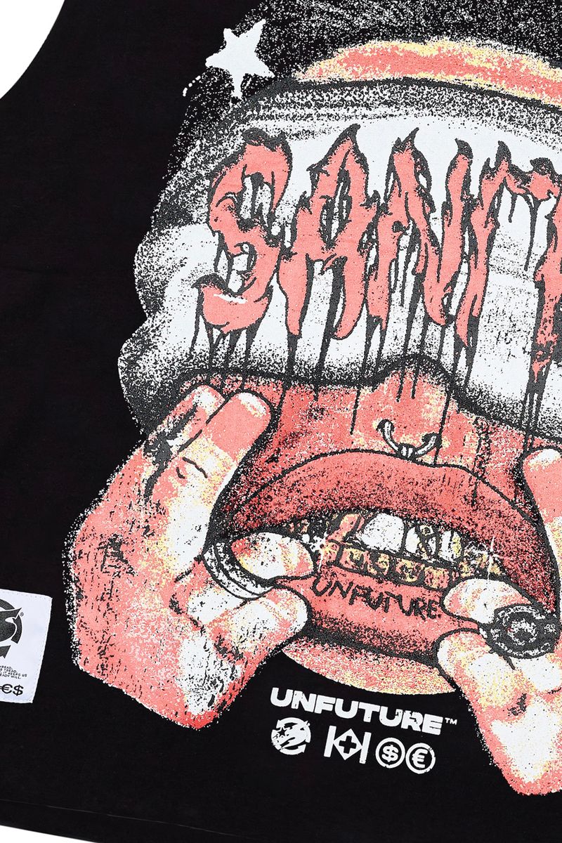 SANITY-Red Vision Sleeveless T-SHIRT (sy-011)