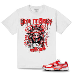 RISQ TAKERS t-shirt RTDe - Muted Freedom - WHITE 4