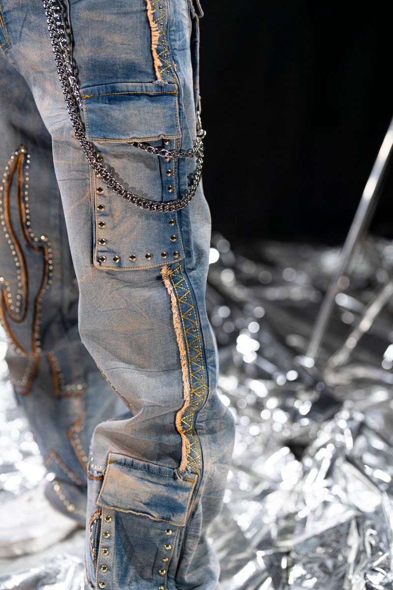ELITE PREMIUM DENIM Vintage Stars Mens Cargo 19477