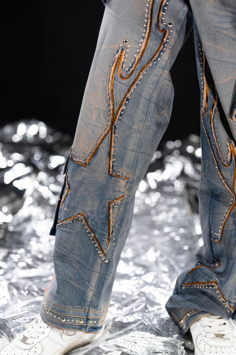 ELITE PREMIUM DENIM Vintage Stars Mens Cargo 19477