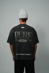 PURE Still Hungry Washed Gray T-Shirt (PUR22115-1)