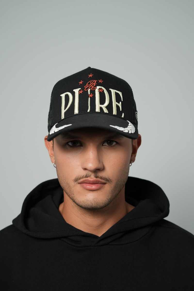 PURE HAT Still Hungry Black Cap (PUR22128-1)