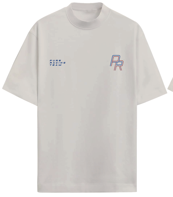 PURE Overdrive Ivory Racing Lines T-Shirt (PUR22282-22)