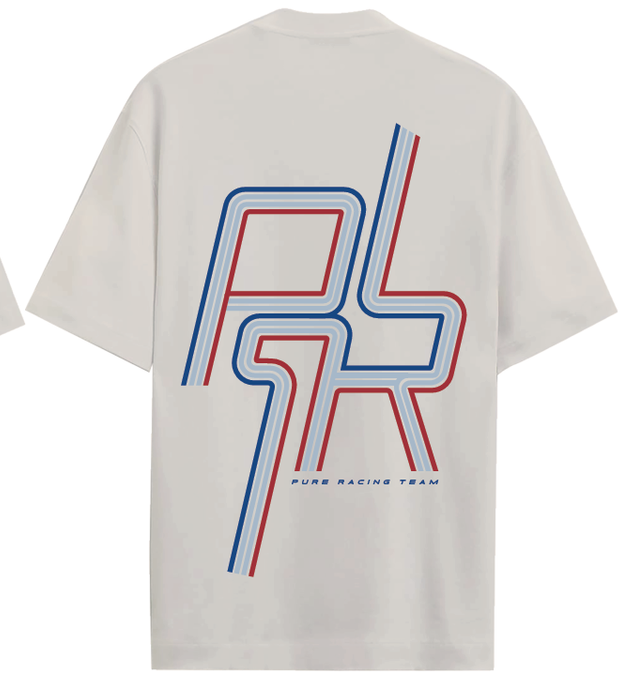 PURE Overdrive Ivory Racing Lines T-Shirt (PUR22282-22)