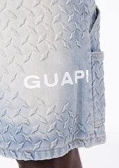 GUAPI Aqua Blue Steel Plate Carpenter Shorts