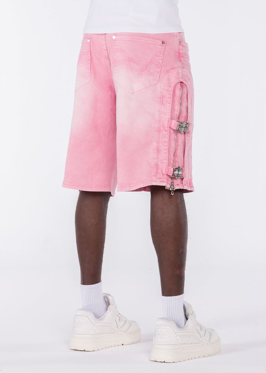 GUAPI Shorts French Rose Cross Buckle
