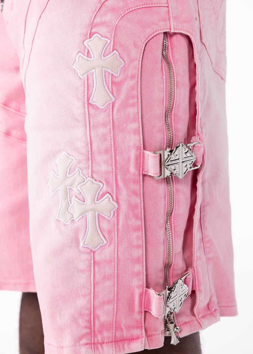 GUAPI Shorts French Rose Cross Buckle