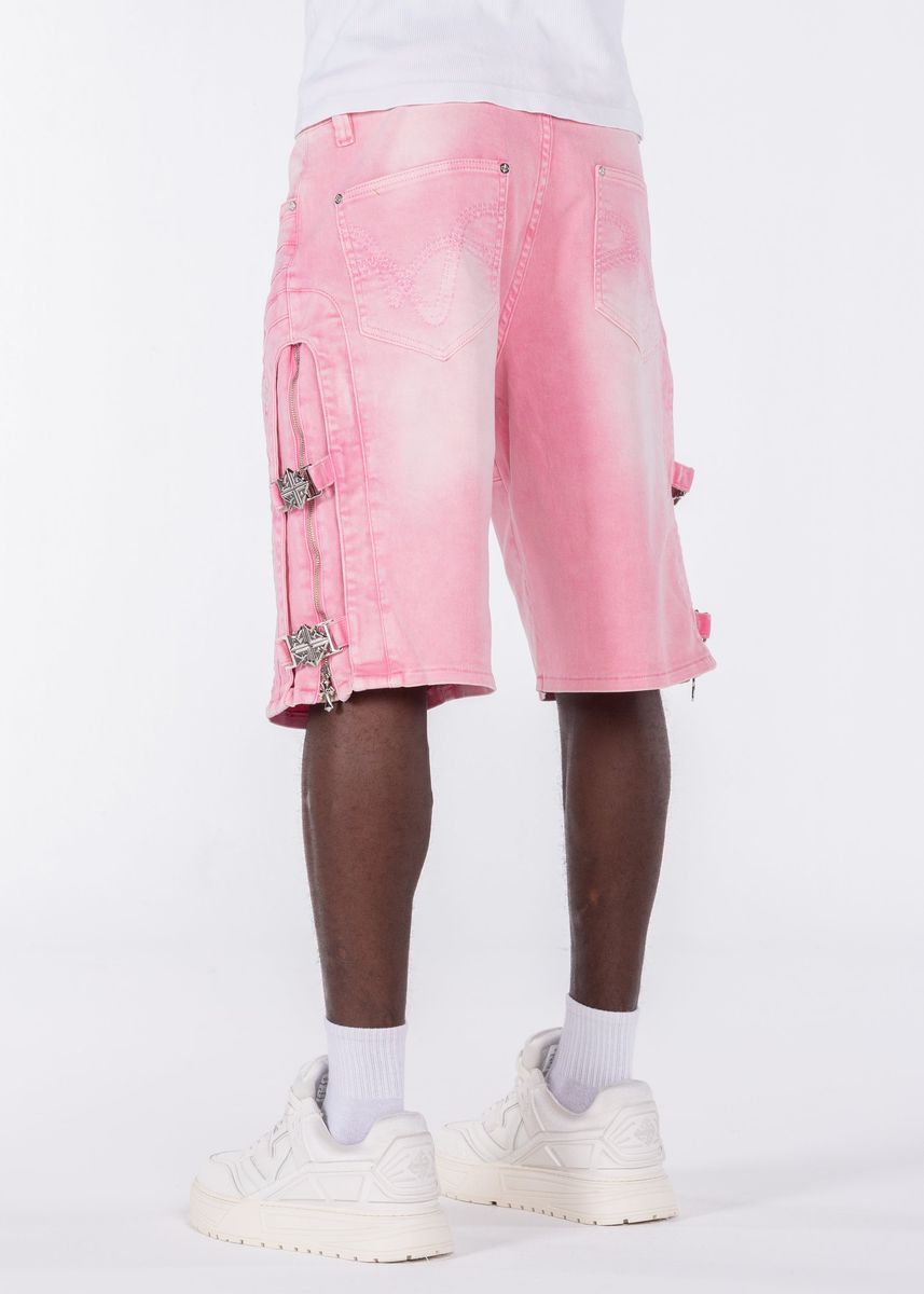 GUAPI Shorts French Rose Cross Buckle