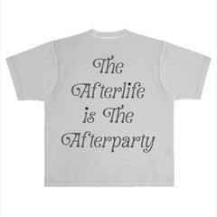 RICH DEAD IDOLS T-SHIRT GREY"THE AFTERLIFE IS THE AFTERPARTY"
