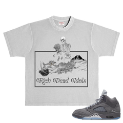 RICH DEAD IDOLS T-SHIRT GREY"THE AFTERLIFE IS THE AFTERPARTY"