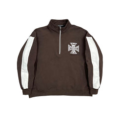 MIXED EMOTION "Brown" Quarter Hoodie