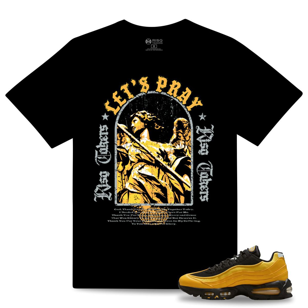RISQ TAKERS t-shirt RTDe - Lets Pray - BLACK