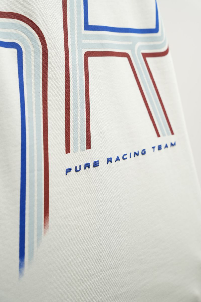 PURE Overdrive Ivory Racing Lines T-Shirt (PUR22282-22)