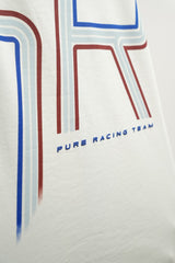 PURE Overdrive Ivory Racing Lines T-Shirt (PUR22282-22)