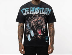 LIFE HUSTLERS T-SHIRTS  LH "Leopard"BLACK