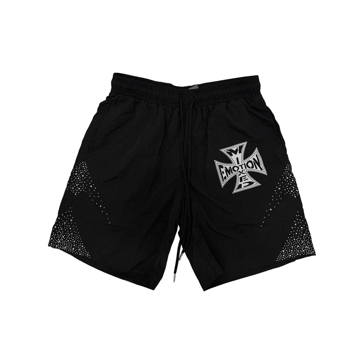 MIXED EMOTION black ‘classic’ nylon shorts