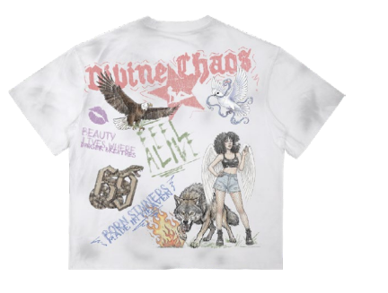 ROKU STUDIO  DIVINE CHAOS RELAXED LOOSE FIT TEE