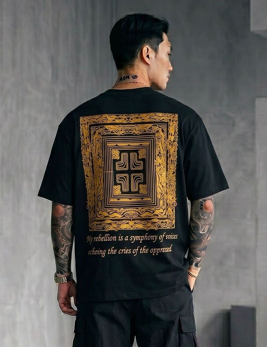 RICH GANG T-SHIRT my rebellion (#OVZ TEE, (BP824))