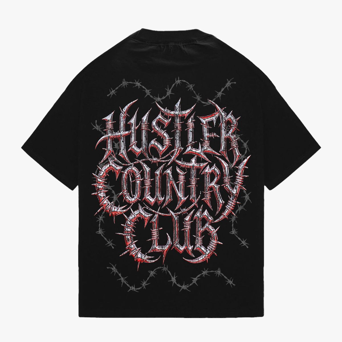 HUSTLERS COUTRY CLUB t-shirts Barbed Country F/B