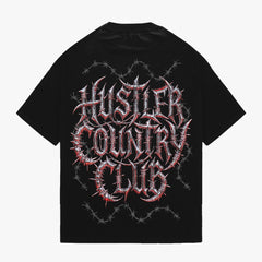 HUSTLERS COUTRY CLUB t-shirts Barbed Country F/B