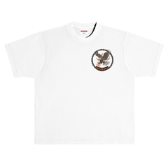 RICH DEAD IDOLS t-shirt "WILD RIDE" T-SHIRT white-BROWN