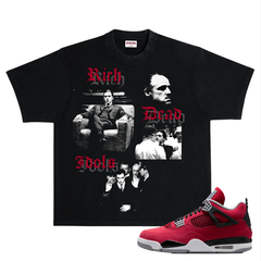 RICH DEAD IDOLS t-shirt michael corleone" T-SHIRT BLACK AND RED