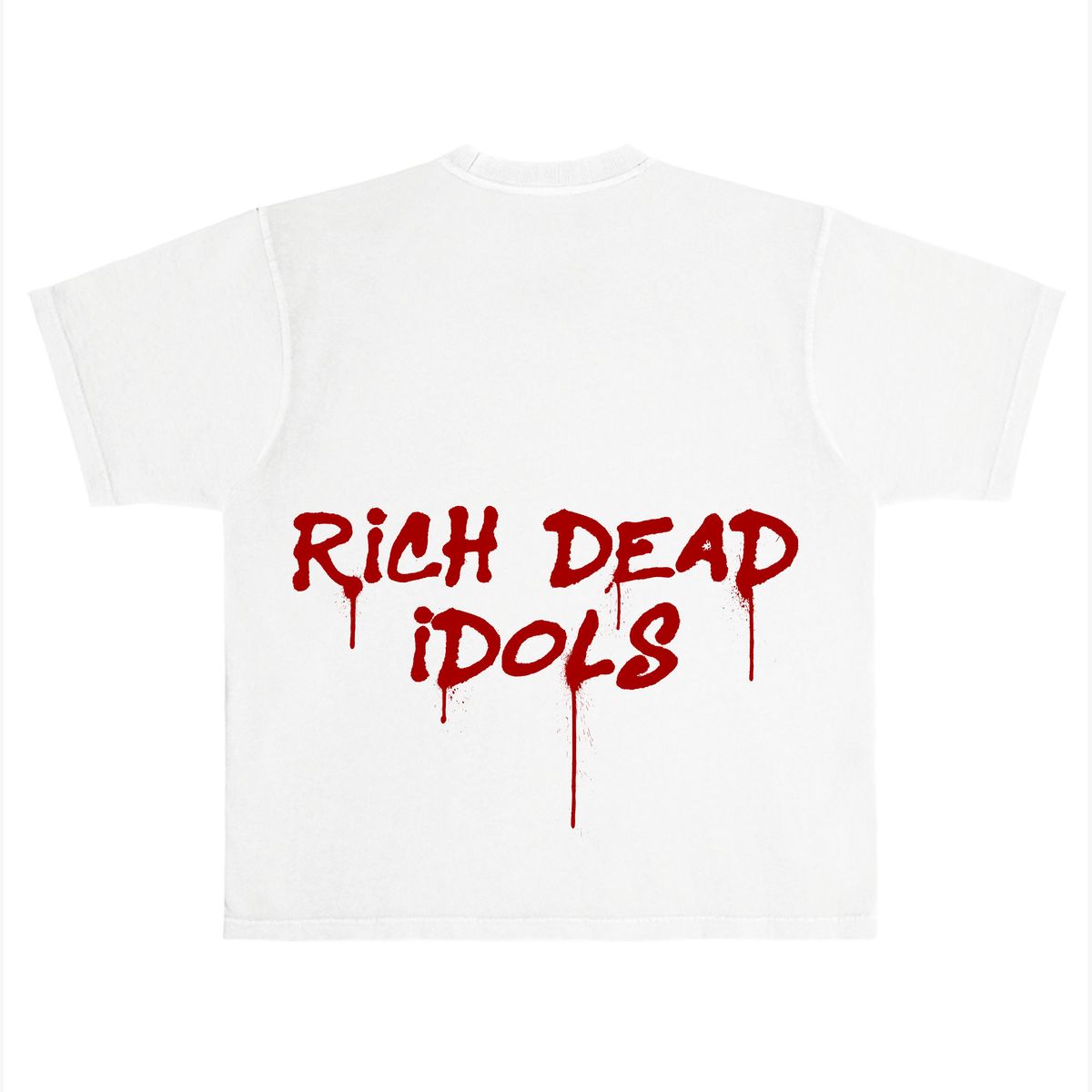 RICH DEAD IDOLS t-shirt "chase bank" T-SHIRT WHITE