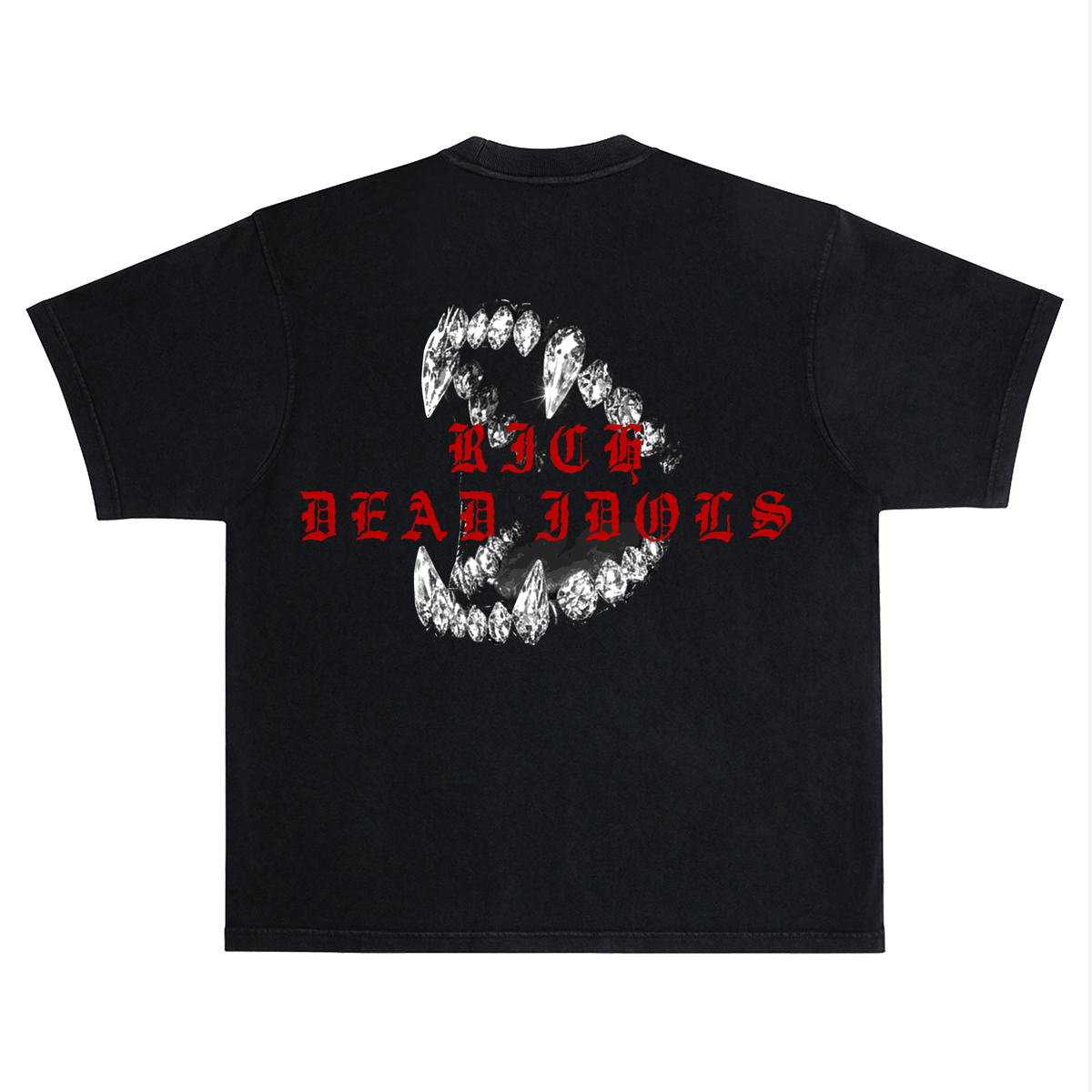 RICH DEAD IDOLS t-shirt "money hungry " BLACK AND RED