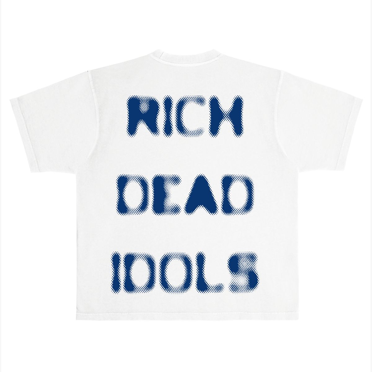 RICH DEAD IDOLS t-shirt  sex and big checks" T-SHIRT WHITE