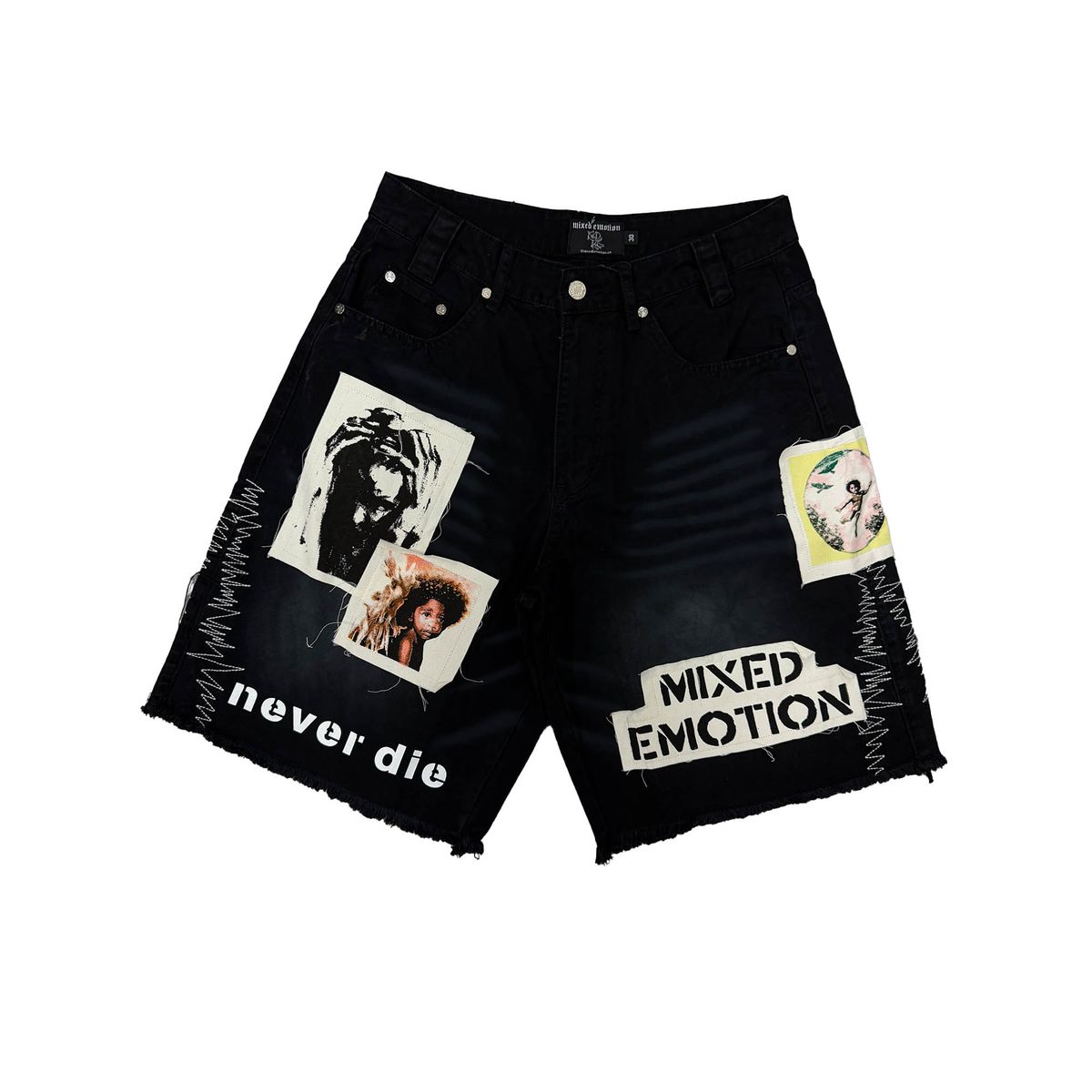 MIXED EMOTION Black “Chaos” Carpenter Shorts