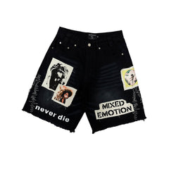MIXED EMOTION Black “Chaos” Carpenter Shorts