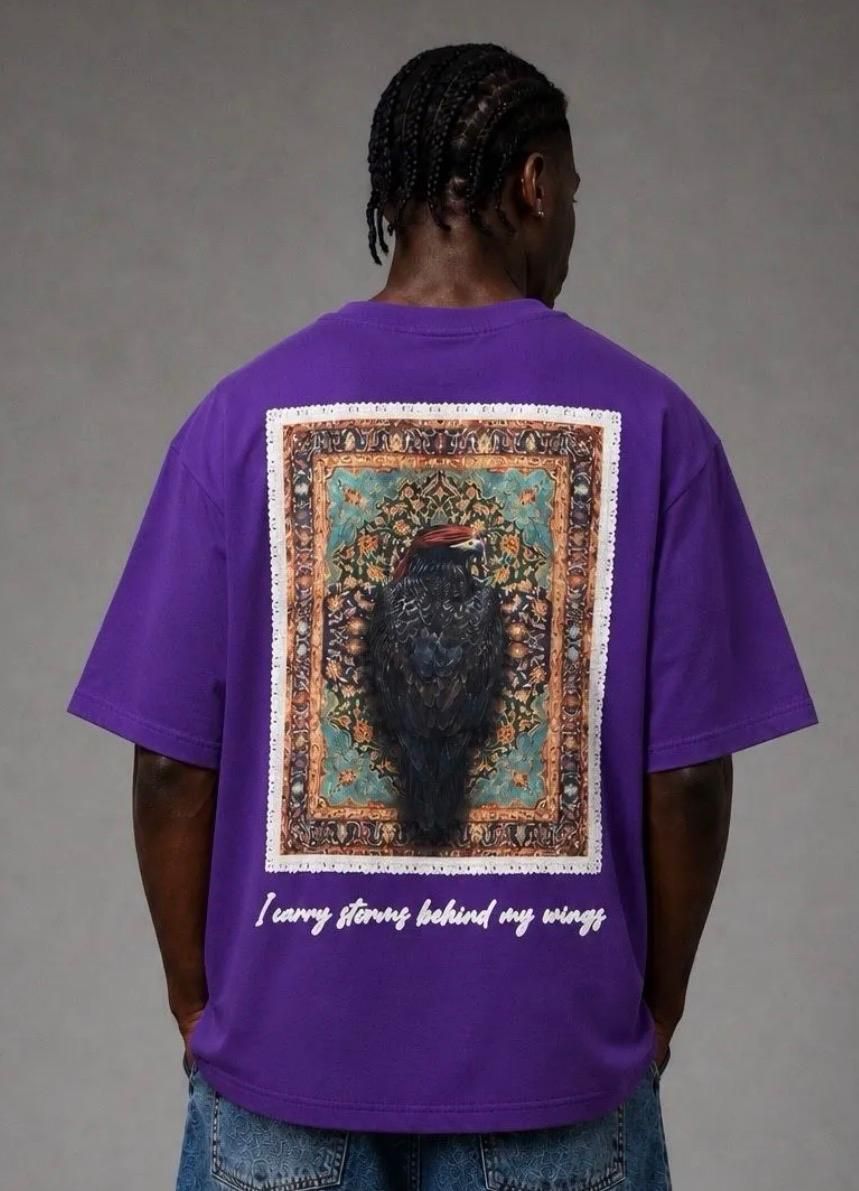 RICH GANG T-SHIRT my rebellion (#OVZ TEE, (BP844)) PURPLE