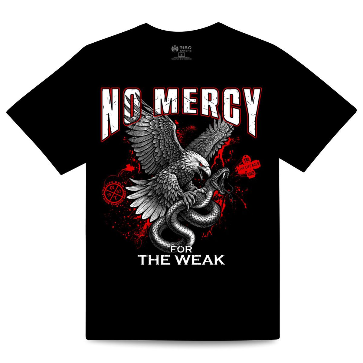 RISQ TAKERS t-shirt RTDe - No Mercy for the Weak - BLACK 2