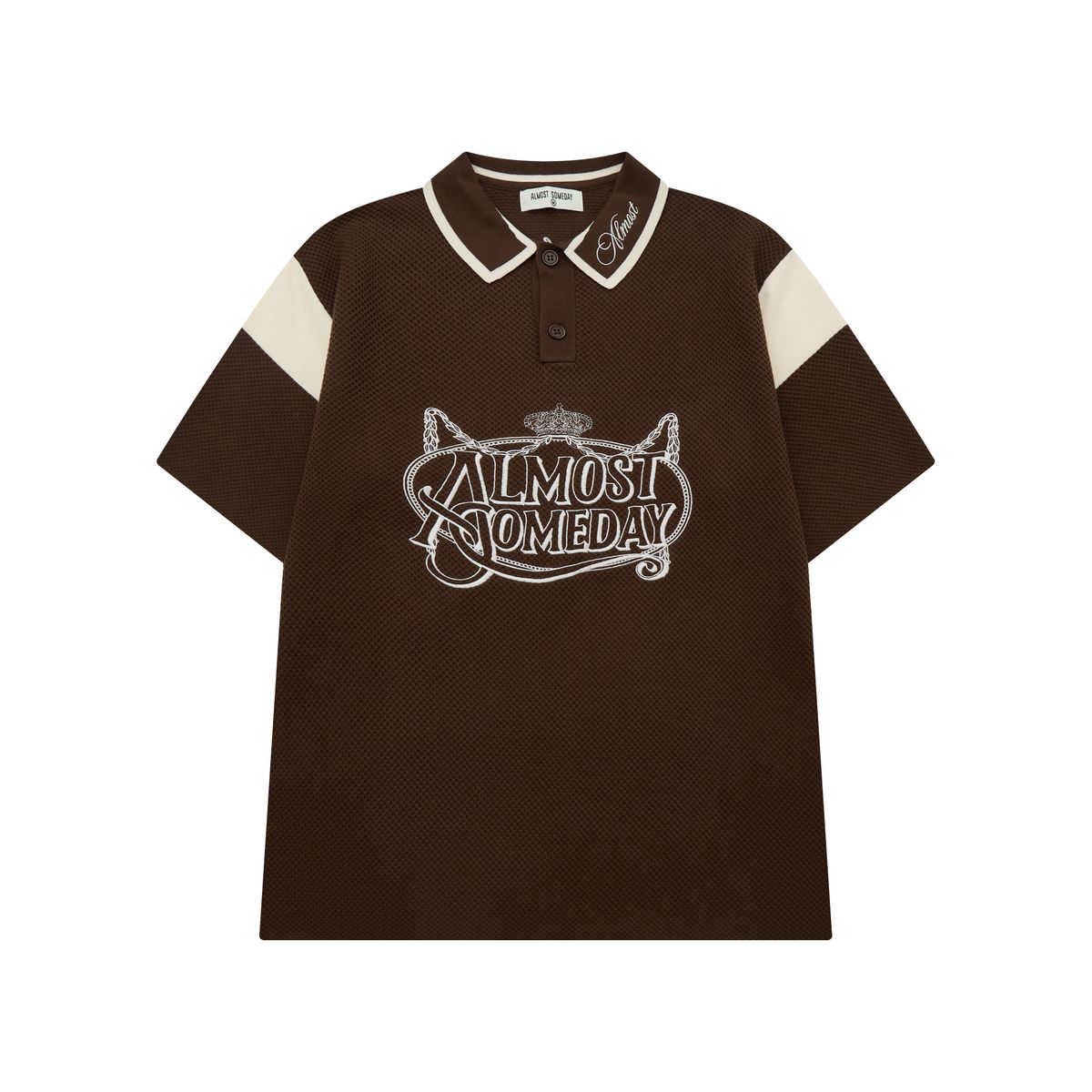 ALMOST SOMEDAY SET clubhouse knit polo (AS-SUM26-007)-(AS-SUM26-008)