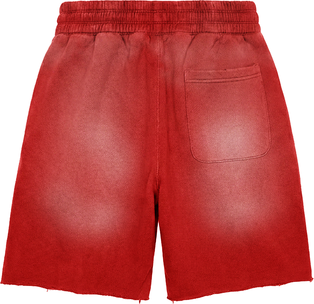 GLAZA GOD Heavyweight French Terry Shorts – Red Wash