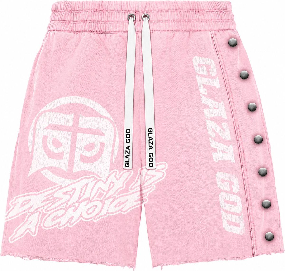 GLAZA GOD Heavyweight French Terry Shorts – ROSE Wash