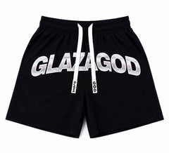 GLAZA GOD Short Waterproof Heavyweight Streetwear -BLACK