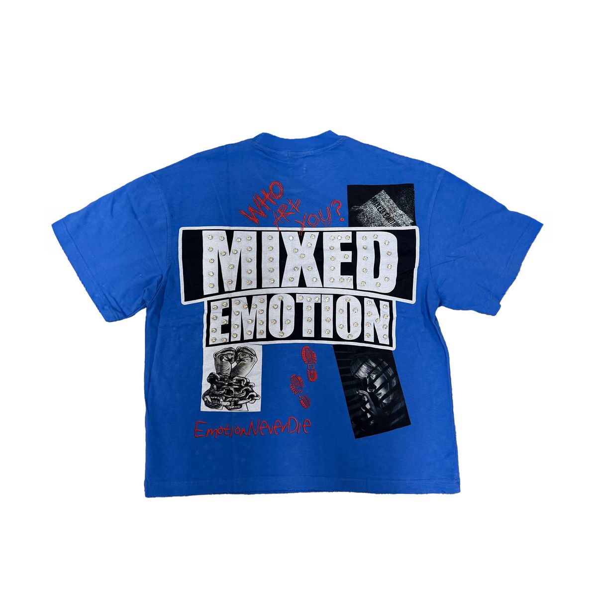 MIXED EMOTION t-shirt Blue “Lost Identity” Tee