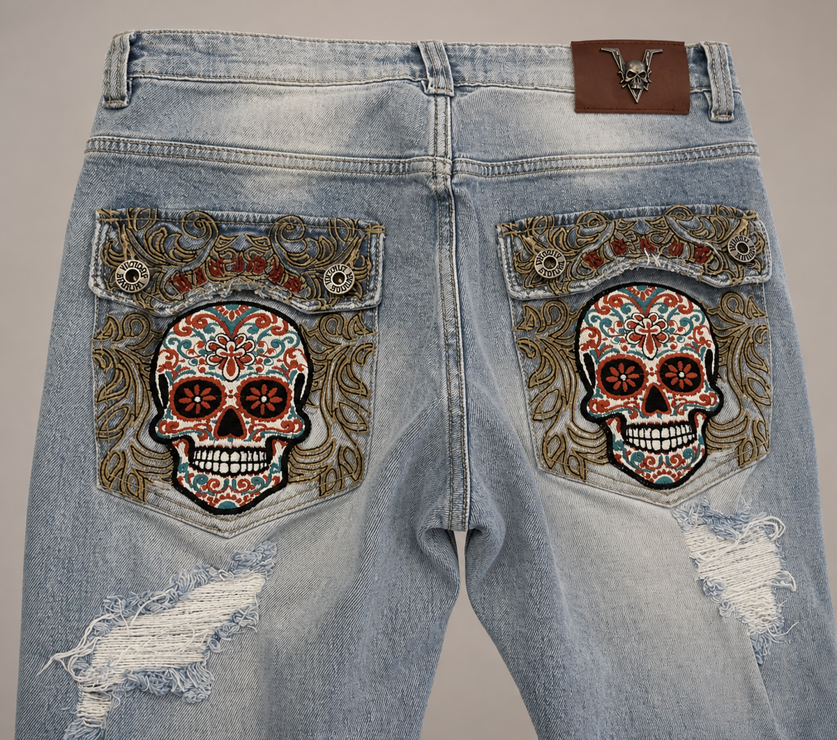 VICIOUS pants logo ON THE BACK POCKETS