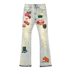 VICIOUS PREMIUM DENIM / PATCHES ALL OVER (VC1022 LIGHT VINTAGE)